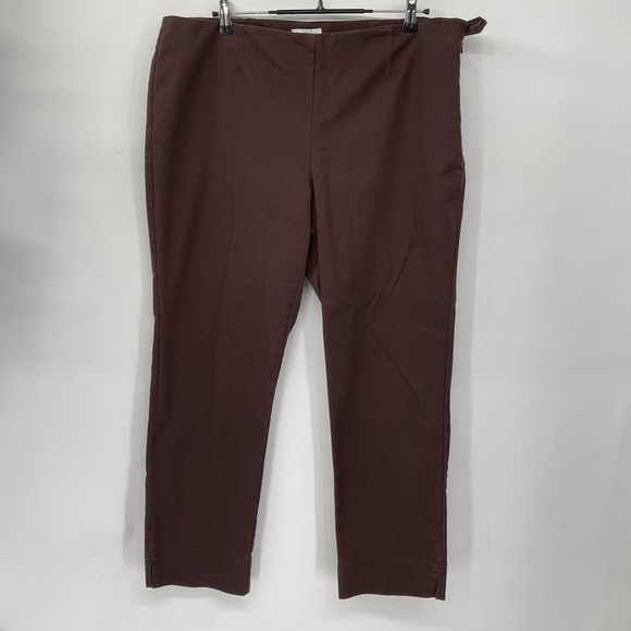 Charter Club Pant Shop Cropped Brown Straight Leg Pants Women's Size‎ 18 - Picture 1 of 9